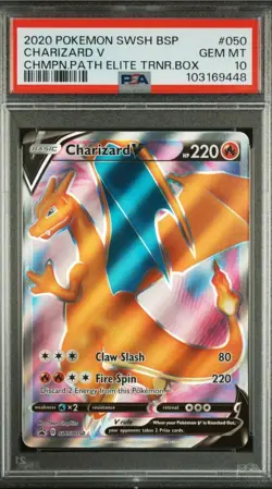 2020 POKEMON SWSH BSP CHARIZARD V CHMPN.PATH ELITE TRNR.BOX PSA 10 - Image 1