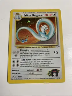 Pokemon TCG Erika's Dragonair Gym Heroes 4/132 Holo Unlimited Rare - Image 1