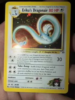 Pokemon TCG Erika's Dragonair Gym Heroes 4/132 Holo Unlimited Rare - Image 1