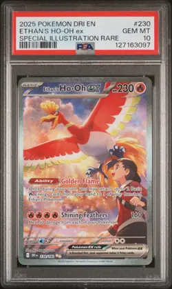 2025 POKEMON DRI EN-SPECIAL ILLUSTRATION RARE #230 ETHAN'S HO-OH EX PSA 10 - Image 1
