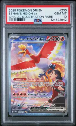 2025 POKEMON DRI EN-SPECIAL ILLUSTRATION RARE #230 ETHAN'S HO-OH EX PSA 10 - Image 1
