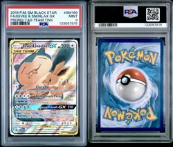 Pokemon TCG Snorlax And Eevee GX #SM169 PSA 9 MINT Black Star Promo Sun And Moon - Image 3