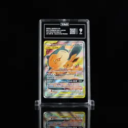 Pokemon TCG Sun And Moon Snorlax And Eevee GX #SM169 TAG 9 MINT Black Star Promo - Image 1