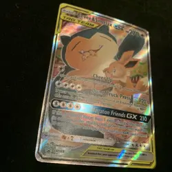 Eevee & Snorlax GX SM169 Sm Holo Rare Black Star Promo Pokemon TCG Card - Image 2