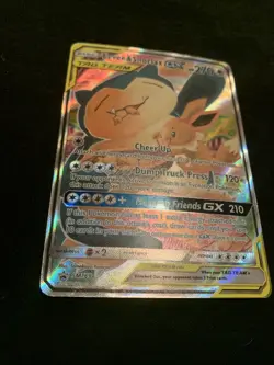 Eevee & Snorlax GX SM169 Sm Holo Rare Black Star Promo Pokemon TCG Card - Image 3