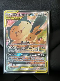 Pokemon TCG Tag Team Eevee&Snorlax GX SM169 Promo Holo - Image 1