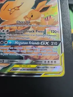 Eevee & Snorlax GX SM169 Tag Team Full Art Black Star Promo Pokemon TCG Dmg - Image 5