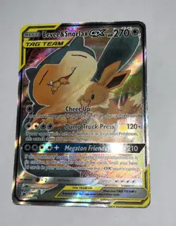 Pokemon TCG - Eevee & Snorlax GX (Tag Team) SM169 - FULL ART - Sun & Moon promo - Image 3