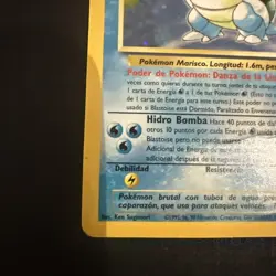 Pokemon TCG WOTC Card - Base Set Blastoise 2/102 Spanish Played/ Damaged - Image 4