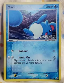 Pokemon EX Delta Species MARILL 76/113 Stamped Holo Rare 2005 LP/NM - Image 1