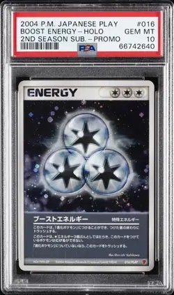 2004 POKEMON JPN PLAY PROMO 2ND SEASON SUBSCRIPTION BOOST ENERGY-HOLO PSA 10 - Image 1