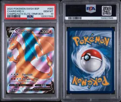 2020 POKEMON SWSH BLACK STAR PROMO CHAMPION'S PATH CHARIZARD V 050 - PSA 10 - Image 5