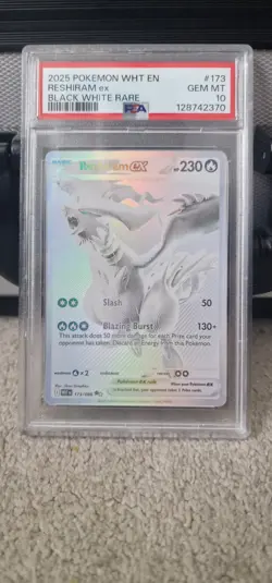 Pokemon 2025 Reshiram ex 173/086 Black White Rare White Flare GEM MINT PSA 10 - Image 1