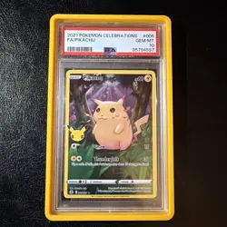 2021 POKEMON CELEBRATIONS #005 FULL ART/PIKACHU PSA 10 - Image 1