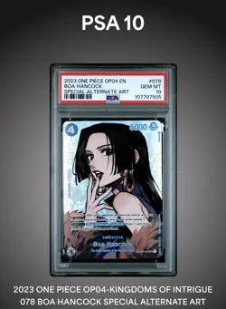 Boa Hancock (SP) One Piece English - Kingdoms of Intrigue (OP04-078) - PSA10 - Image 3