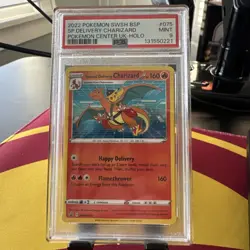 2022 POKEMON SWSH BLACK STAR PROMO #075 SPECIAL DELIVERY CHARIZARD-HOLO PSA 9 - Image 1