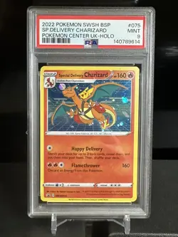 2022 POKEMON SWSH BLACK STAR PROMO #075 SPECIAL DELIVERY CHARIZARD-HOLO PSA 9 - Image 1