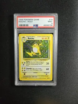 1999 Base Set Raichu 14/102 PSA 9 MINT Holo Pokemon Card TCG CGC WOTC Rare - Image 1