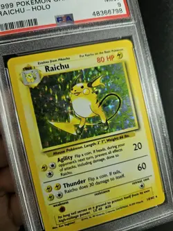 1999 Base Set Raichu 14/102 PSA 9 MINT Holo Pokemon Card TCG CGC WOTC Rare - Image 3