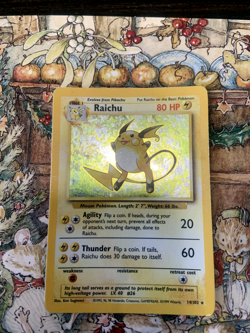 Raichu 14/102 Holo Base Set Unlimited WOTC 1999 Pokemon TCG Card Rare LP ✨ - Image 1
