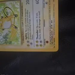 Pokemon TCG Raichu Base Set Holo Rare Card 14/102 Vintage 1999 - Image 4