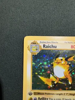 Raichu *1st Edition Holo Rare* English Base Set Pokemon TCG Card 14/102 - Image 2