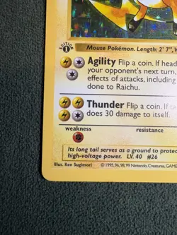 Raichu *1st Edition Holo Rare* English Base Set Pokemon TCG Card 14/102 - Image 4