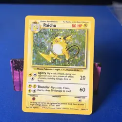 Raichu Base Set 14/102 Pokemon TCG Card Holo Rare WOTC Vintage 1999 HP - Image 1