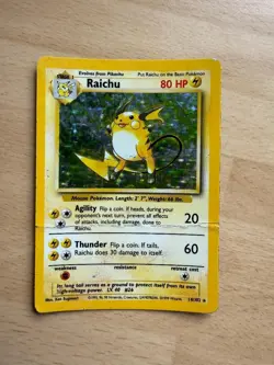 Raichu Holo Rare* English Base Set Pokemon TCG Card 14/102 - Image 1