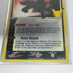 Pokemon TCG Umbreon Star Celebrations: Classic Collection 17/17 Holo Ultra Rare - Image 3
