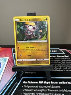 Pokemon TCG Cards Jangmo-o SM40 Black Star Promo Holo HD Swirl - Image 1