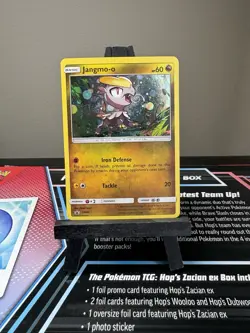 Pokemon TCG Cards Jangmo-o SM40 Black Star Promo Holo HD Swirl - Image 2