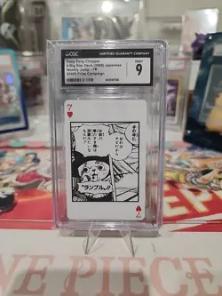 Tony Tony Chopper 7 of Hearts One Piece 2008 Shonen Jump Playing Card CGC 9 MINT - Image 1