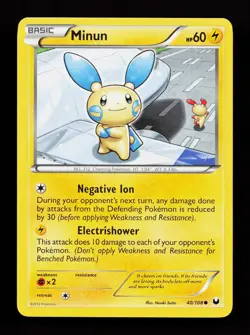 Minun 40/108 Common Dark Explorers Pokemon Card - Image 1