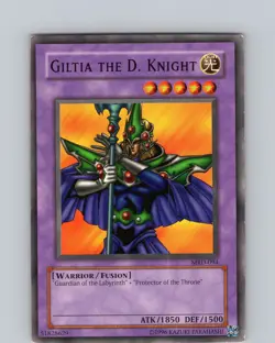 Yu-Gi-Oh TCG Giltia The D. Knight MRD-094 Unlimited Fusion Common Card Played LP - Image 1