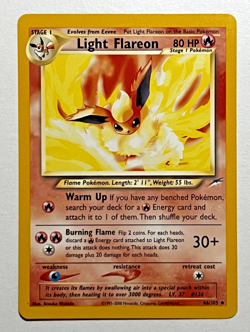 Light Flareon 46/105 Pokemon Card 2000 Neo Destiny LP - Image 1