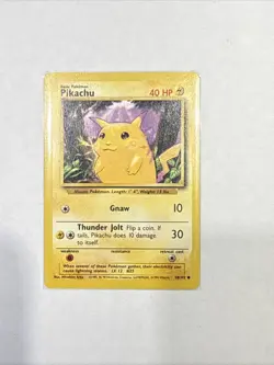 Pokemon Pikachu TCG Base Set Yellow Cheeks 1999 58/102 Card - Image 3
