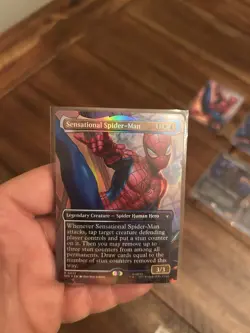 Magic the Gathering Spider-Man opened box (86) card lot including Foil Scene - Image 3