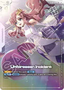 Unforeseen Incident Alternate Art Winner Foil -ST01-014 C+ -Gundam TCG Card Game - Image 1