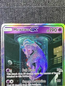 Mewtwo GX Holo Rare Mewtube MP Holo Secret Rare Card 78/73 Shining Legends - Image 3