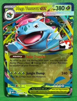 Mega Venusaur ex MEG # 3/132 Prize Pack Series 8 MISPRINT / ERROR Pokemon Card - Image 1