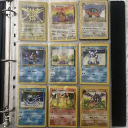 Pokemon Card Binder Lot Holo Foil Base Collection Cards Original WOTC 1999 + - Image 1