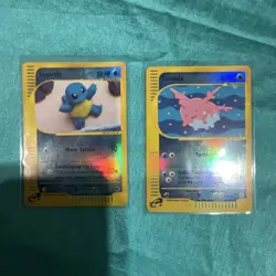 Pokemon TCG 2002 Squirtle Corsola Holo Lot 2 Cards - Image 1
