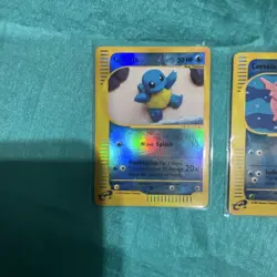 Pokemon TCG 2002 Squirtle Corsola Holo Lot 2 Cards - Image 2