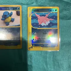 Pokemon TCG 2002 Squirtle Corsola Holo Lot 2 Cards - Image 3
