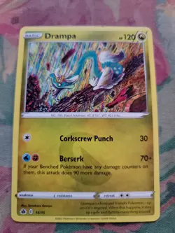 NEW McDonalds Pokemon 2022 Drampa 14/15 Card NM Non Holo Match Battle SLEEVED - Image 1
