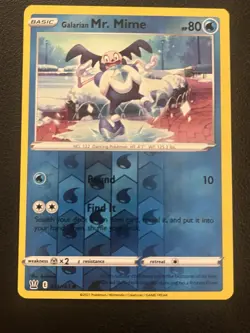 Pokemon Card TCG - Galarian Mr Mime - Battle Styles - 34/163 - Reverse Holo - Image 1