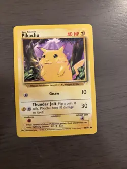 Pokemon TCG E3 Stamped Pikachu Card 58/102 1999 Base Set - Image 1