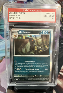 UMBREON 2025 FOIL #59/131 Pokemon Card GRADED 10 TCG CCG - Image 1