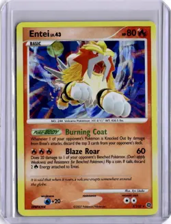 Entei 4/132 DPBP#294 Secret Wonders Cracked Ice Holo Pokemon Card 2007 Tin Promo - Image 1